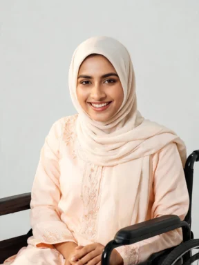 Rida, Wheelchair user · cheerful