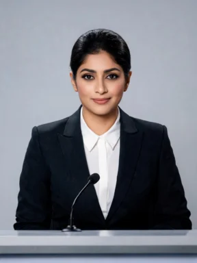 Anchor Saba, News anchor · confident