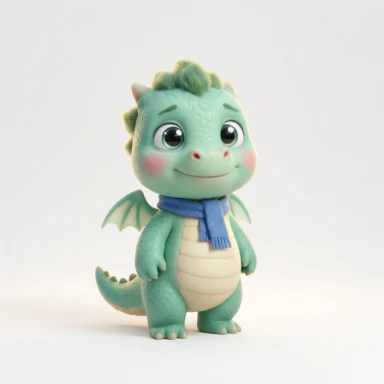 Sparky, Baby dragon · shy